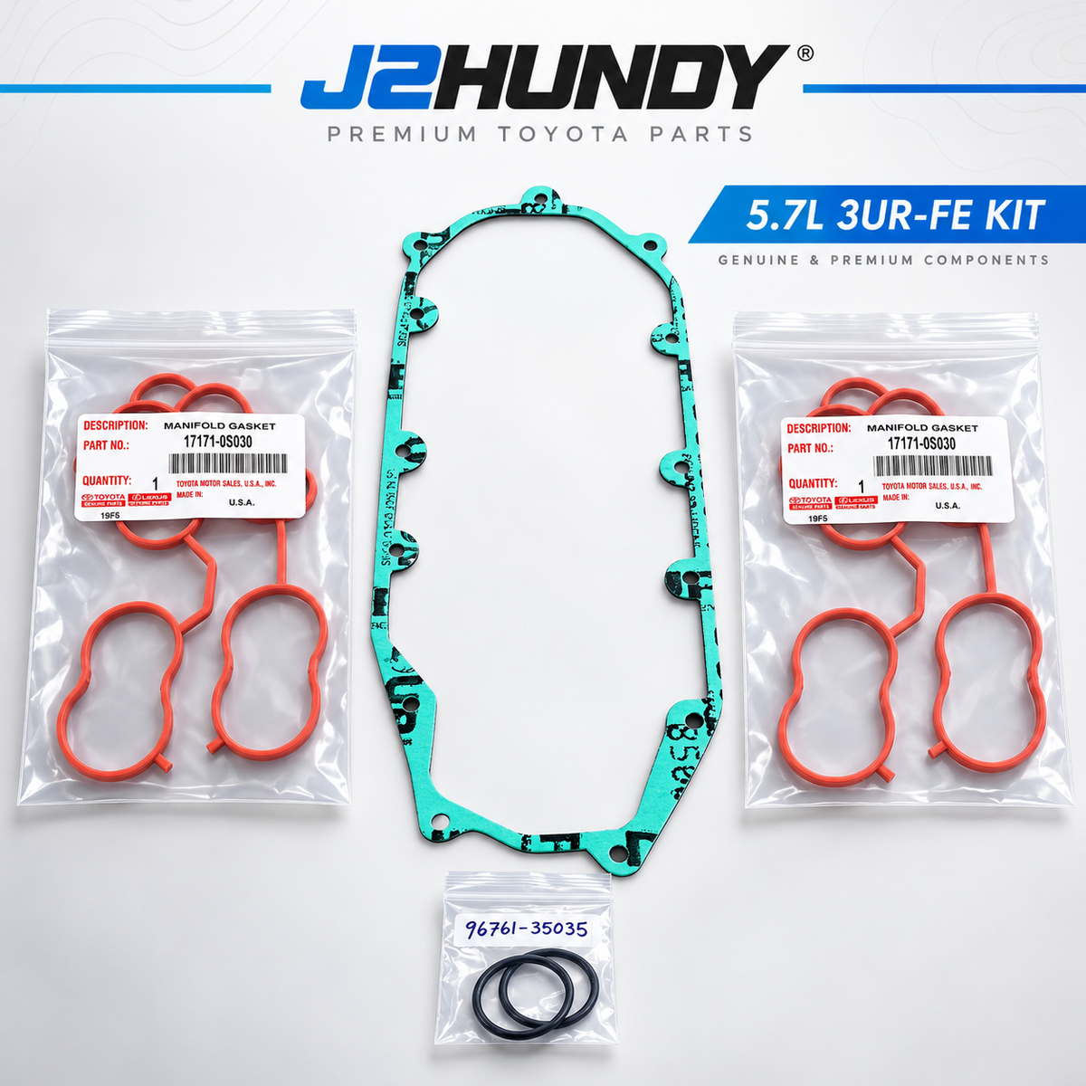 Toyota 5.7L 3UR-FE Valley Plate Repair Kit | J2Hundy